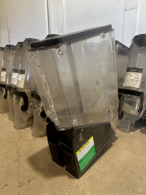 LOT OF 24 TRADE FIXTURES RADEUS 618/624 ACRYLIC BEAN/GRAIN DISPLAY DISPENSER