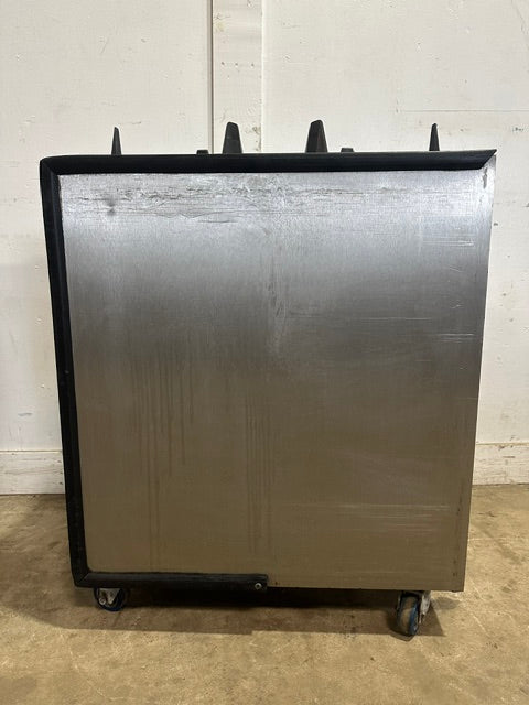 "APW WYOTT ML2-9" DUAL 9" PLATE HOLDER DISPENSER CARRIER CART ON CASTERS