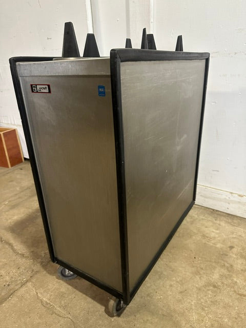 "APW WYOTT ML2-9" DUAL 9" PLATE HOLDER DISPENSER CARRIER CART ON CASTERS