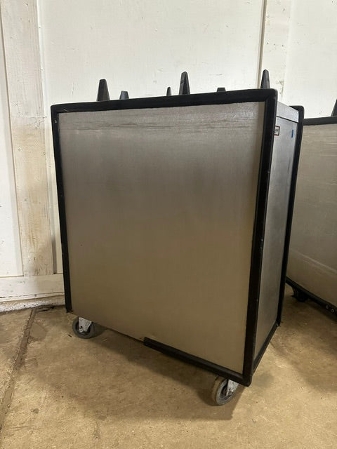 "APW WYOTT ML2-9" DUAL 9" PLATE HOLDER DISPENSER CARRIER CART ON CASTERS