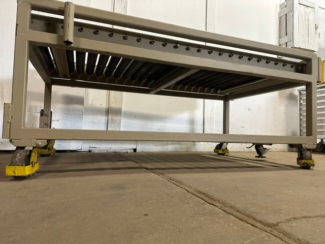 H.D INDUSTRIAL PALLET CONVEYOR/ROLLER CONVEYOR ON CASTERS, 32"H x 75"L x 45"W
