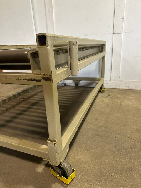 H.D INDUSTRIAL PALLET CONVEYOR/ROLLER CONVEYOR ON CASTERS, 32"H x 75"L x 45"W