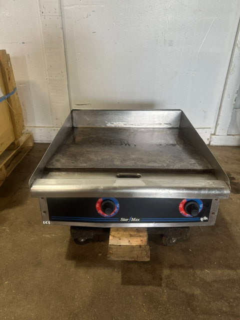 "STAR MAX" COMMERCIAL THERMOSTATIC ELECTRIC 24"W COUNTER TOP GRIDDLE ON LEGS