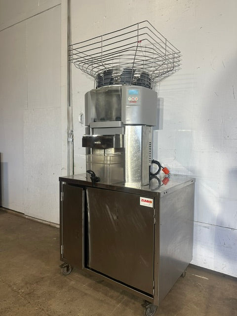 ZUMMO Z14C 110V H.D COMMERCIAL S.S AUTOMATIC CITRUS JUICER MACHINE ON SERVICE CABINET