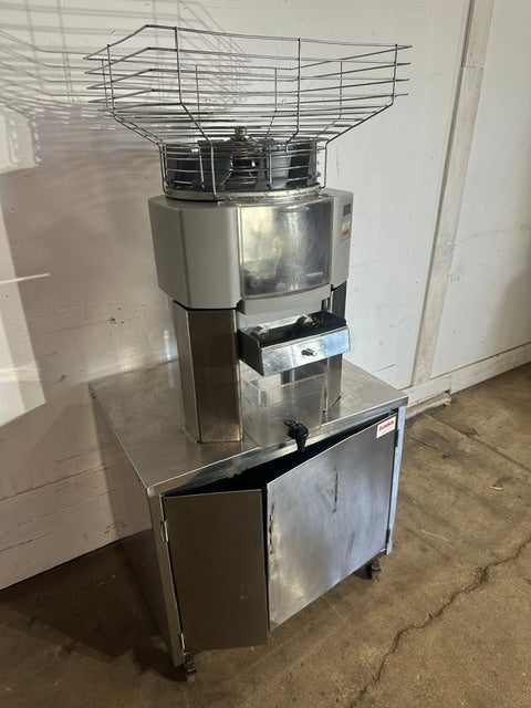 ZUMMO Z14C 110V H.D COMMERCIAL S.S AUTOMATIC CITRUS JUICER MACHINE ON SERVICE CABINET