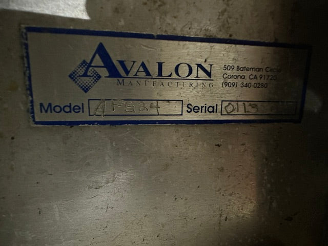 "AVALON AFG24" COMMERCIAL 24 x 24 DONUT GLAZER