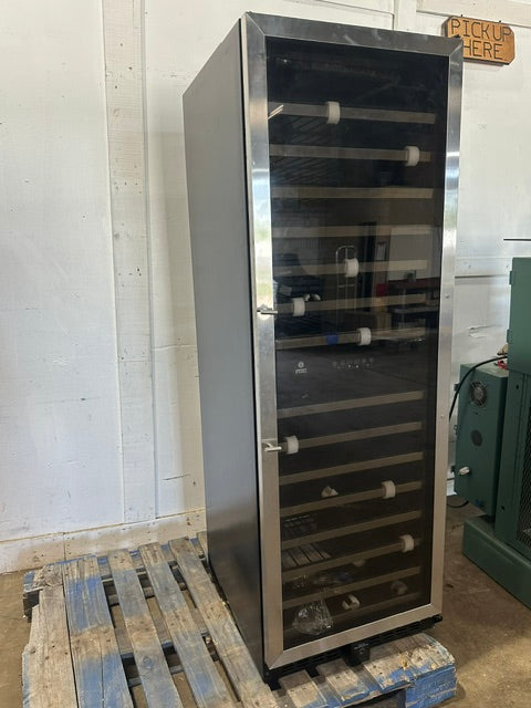 "VINOTEMP EL-142SDST" COMMERCIAL 155- BOTTLE DUAL ZONE LIGHTED WINE COOLER ,1PH