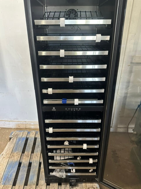 "VINOTEMP EL-142SDST" COMMERCIAL 155- BOTTLE DUAL ZONE LIGHTED WINE COOLER ,1PH