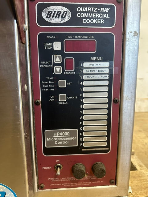 "BIRO BQ1C" H.D COMMERCIAL ELECTRIC COUNTER TOP PIZZA BAKING STONE OVEN