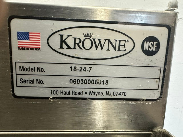 "KROWEN 18-24-7" H-DUTY STAINLESS STEEL COLD PLATED ICE BIN 34"H x 24"W x 23"D