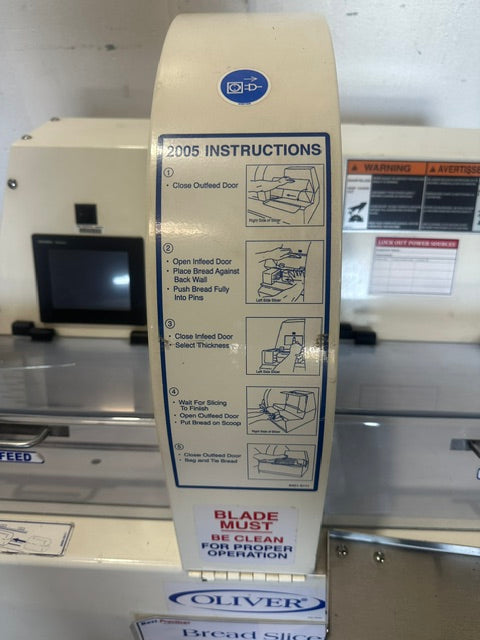 "OLIVER 2005" COMMERCIAL C/TOP VARI-SLICER-THICKNESS BREAD SLICER MACHINE, 1PH