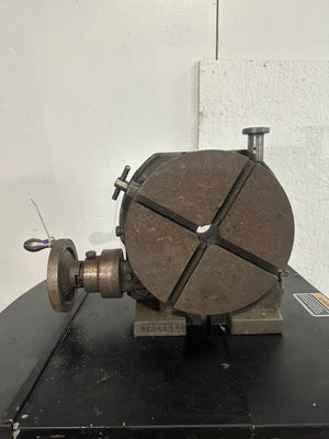 "TROYKE MODEL U-9" ROTARY TABLE, 9"D SLOTTED TABLE