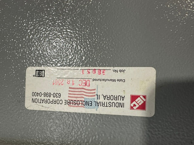 "KIRBY RISK ALLEN-BRADLEY" VFD-2 H.D INDUSTRIAL CONTROL PANEL