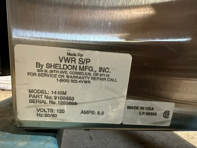 VWR/Sheldon 1410M 1200698 STAINLESS STEEL VACUUM OVEN FOR LABORATORY, 120V