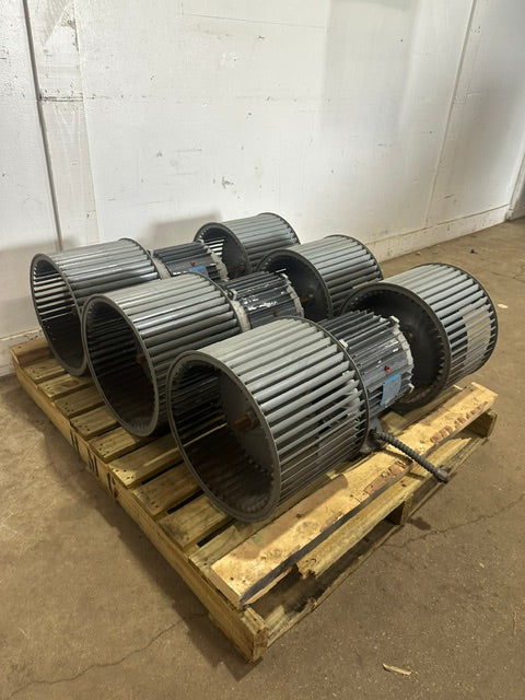 LOT OF 3***DUAL SQUIRREL CAGE FAN/AIR BLOWERS W/ 5.94HP GOULD MOTOR 3PH,230/460V