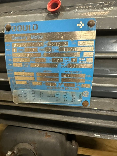 LOT OF 3***DUAL SQUIRREL CAGE FAN/AIR BLOWERS W/ 5.94HP GOULD MOTOR 3PH,230/460V