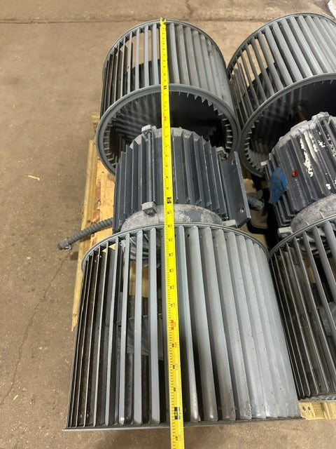 LOT OF 3***DUAL SQUIRREL CAGE FAN/AIR BLOWERS W/ 5.94HP GOULD MOTOR 3PH,230/460V