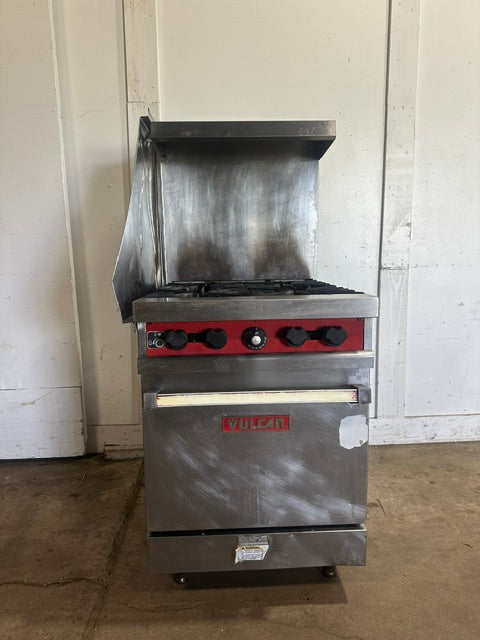 "VULCAN 24L" H.D COMMERCIAL NATURAL GAS 4 BURNER STOVE WITH OVEN