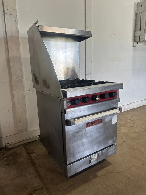 "VULCAN 24L" H.D COMMERCIAL NATURAL GAS 4 BURNER STOVE WITH OVEN
