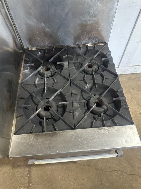"VULCAN 24L" H.D COMMERCIAL NATURAL GAS 4 BURNER STOVE WITH OVEN