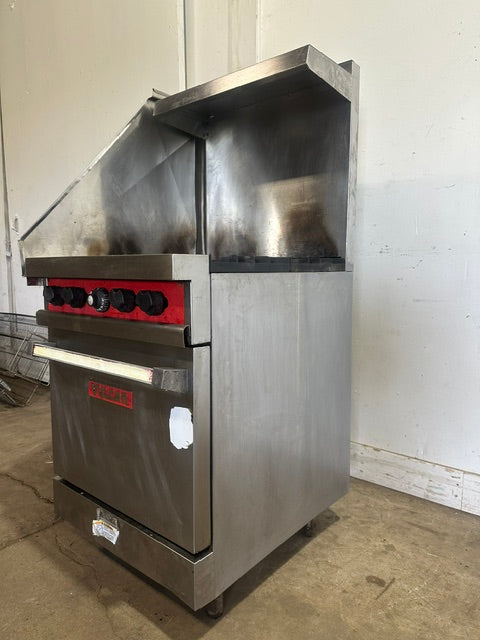 "VULCAN 24L" H.D COMMERCIAL NATURAL GAS 4 BURNER STOVE WITH OVEN
