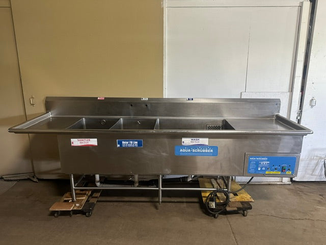 "INSINGER AQUA SCRUBBER"COMMERCIAL POT/PAN WASHING STATION/SCRUBBER SINK W/MOTOR