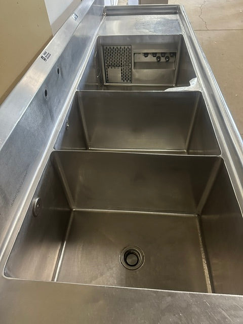 "INSINGER AQUA SCRUBBER"COMMERCIAL POT/PAN WASHING STATION/SCRUBBER SINK W/MOTOR