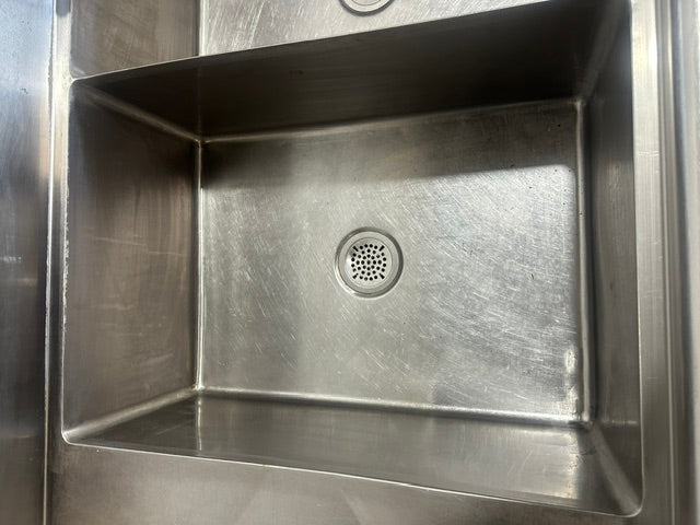 "JOHN BOOS" H.D COMMERCIAL S.S 3 COMPARTMENTS SINK W/ 2 DRAINBOARDS, NSF