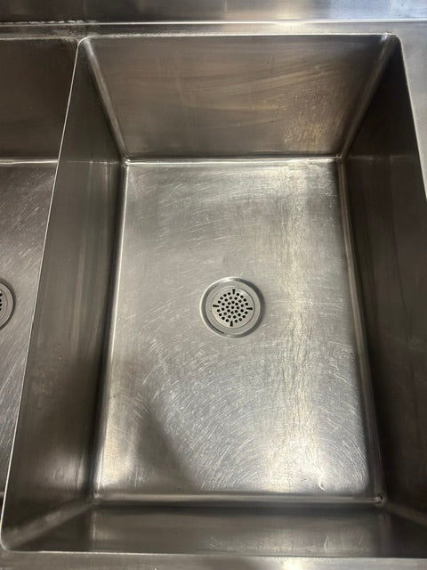 "JOHN BOOS" H.D COMMERCIAL S.S 3 COMPARTMENTS SINK W/ 2 DRAINBOARDS, NSF