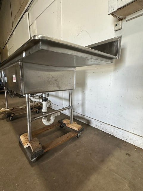 "JOHN BOOS" H.D COMMERCIAL S.S 3 COMPARTMENTS SINK W/ 2 DRAINBOARDS, NSF
