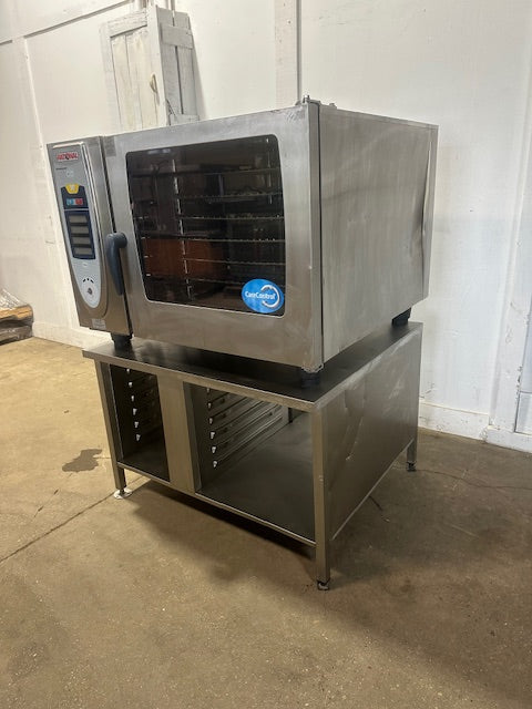 "RATIONAL SCC 62"H.D COMMERCIAL ELECTRIC COMBI-OVEN/STEAMER WITH STAND 480V,3PH