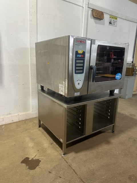 "RATIONAL SCC 62"H.D COMMERCIAL ELECTRIC COMBI-OVEN/STEAMER WITH STAND 480V,3PH