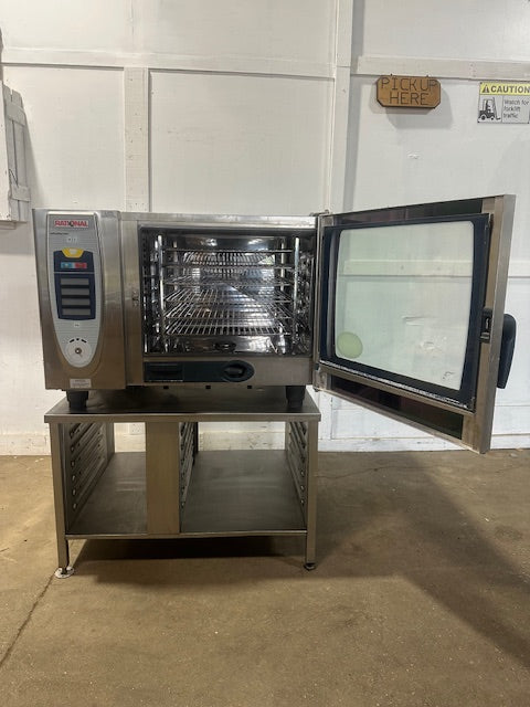 "RATIONAL SCC 62"H.D COMMERCIAL ELECTRIC COMBI-OVEN/STEAMER WITH STAND 480V,3PH