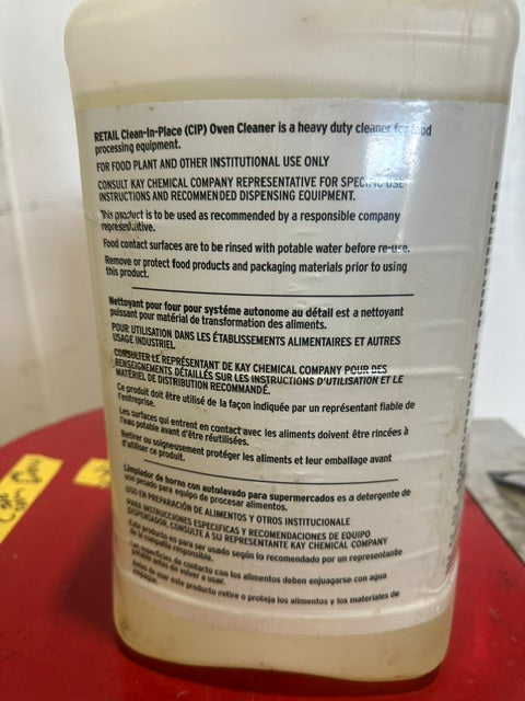 "ECOLAB" RETAIL CLEAN-IN-PLACE(CIP) COMMERCIAL OVEN CLEANER-2.5 GAL(9.5 L)*NEW**