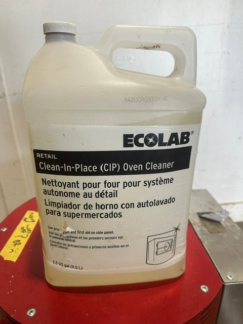 "ECOLAB" RETAIL CLEAN-IN-PLACE(CIP) COMMERCIAL OVEN CLEANER-2.5 GAL(9.5 L)*NEW**
