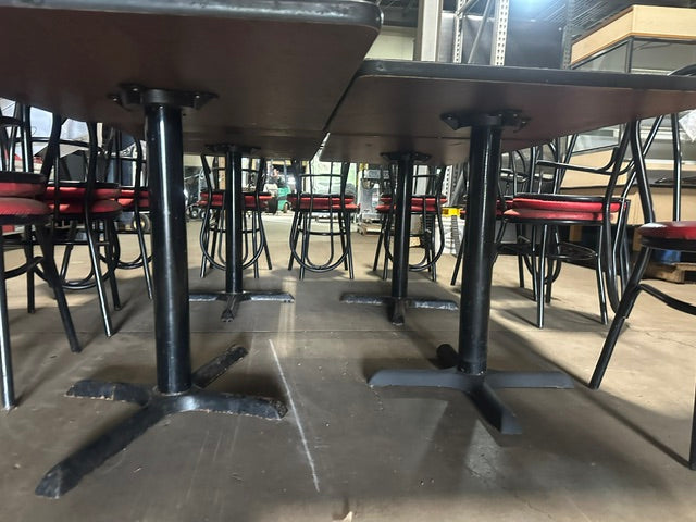 **LOT OF 4*** COMMERCIAL DINE IN TABLES AND 18 CHAIRS FOR RESTAURANT