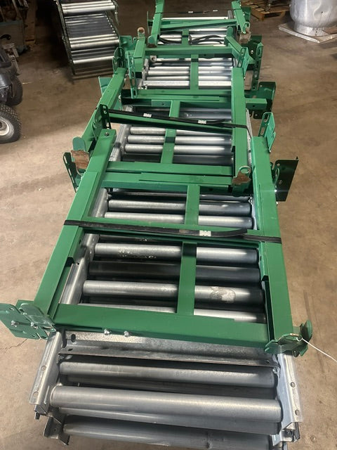 *LOT OF 8* 24"W x 120"L (EACH) INDUSTRIAL HD ROLLER CONVEYORS w/ ATTACHABLE LEGS