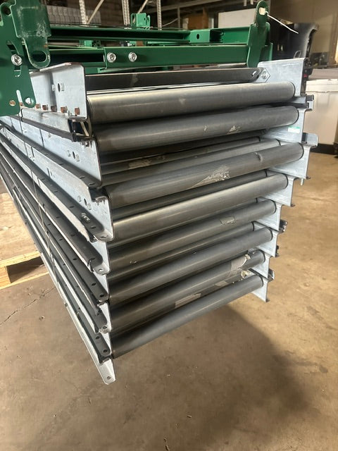 *LOT OF 8* 24"W x 120"L (EACH) INDUSTRIAL HD ROLLER CONVEYORS w/ ATTACHABLE LEGS