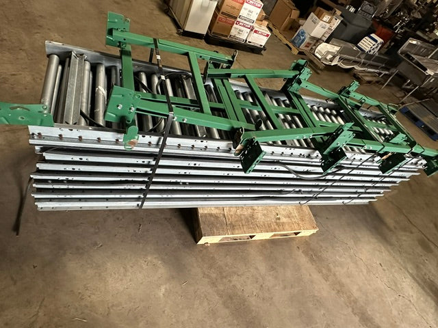 *LOT OF 8* 24"W x 120"L (EACH) INDUSTRIAL HD ROLLER CONVEYORS w/ ATTACHABLE LEGS
