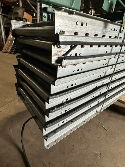 *LOT OF 8* 24"W x 120"L (EACH) INDUSTRIAL HD ROLLER CONVEYORS w/ ATTACHABLE LEGS