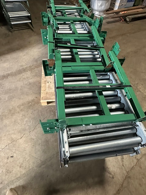 *LOT OF 8* 24"W x 120"L (EACH) INDUSTRIAL HD ROLLER CONVEYORS w/ ATTACHABLE LEGS