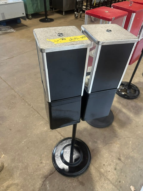 LOT OF 14,&nbsp; OAK&nbsp; Gumball Candy Vending machine ON STAND
