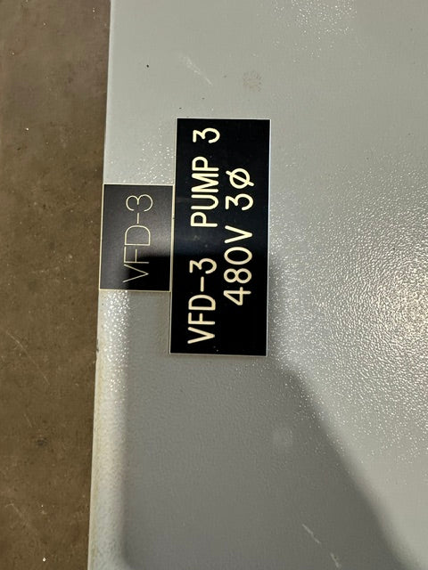 "KIRBY RISK ALLEN-BRADLEY" VFD-3&nbsp; H.D INDUSTRIAL CONTROL PANEL, 480v 3ph