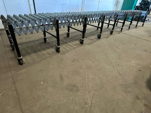 H.D COMMERCIAL EXPANDABLE STEEL SKATEWHEEL CONVEYOR 86"L (COMPRESS)-213"L EXPAND