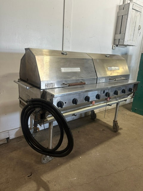 "MAGICATER" MOBILE COMMERCIAL N GAS OUTDOOR BBQ  GRILL W/ 8 BURNERS
