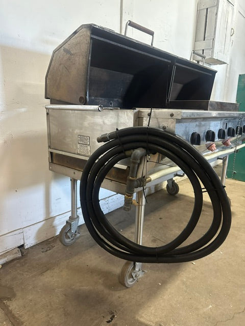 "MAGICATER" MOBILE COMMERCIAL N GAS OUTDOOR BBQ  GRILL W/ 8 BURNERS
