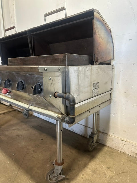 "MAGICATER" MOBILE COMMERCIAL N GAS OUTDOOR BBQ  GRILL W/ 8 BURNERS