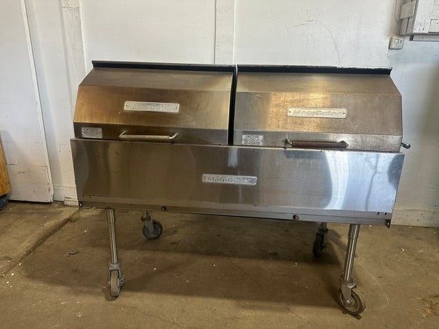 "MAGICATER" MOBILE COMMERCIAL N GAS OUTDOOR BBQ  GRILL W/ 8 BURNERS