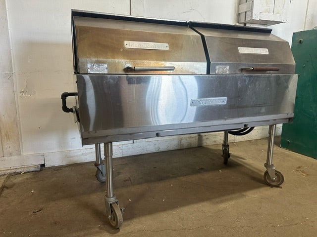 "MAGICATER" MOBILE COMMERCIAL N GAS OUTDOOR BBQ  GRILL W/ 8 BURNERS