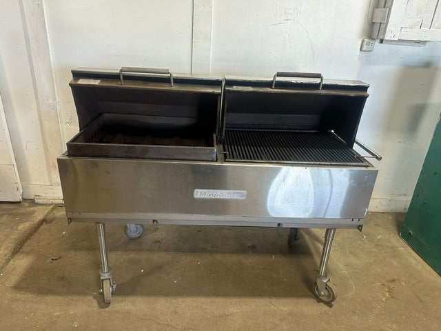 "MAGICATER" MOBILE COMMERCIAL N GAS OUTDOOR BBQ  GRILL W/ 8 BURNERS